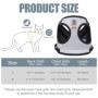 Omnikryp Ensemble Harnais et Laisse pour Chat Anti évasion, Harnais Chat Reglable, Chat Refléchissant Gilet Respirant (M Gris)