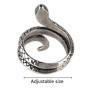 Yhuasia Bague Serpent, 4 Pièce Punk Rock Serpenti Bague, Vintage Serpenti Bague, Bague Serpent pour Femme, Réglable Serpent Bagu