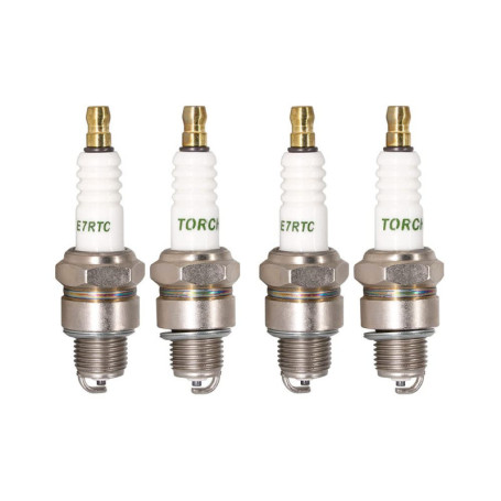 TORCH 4pcs E7RTC Bougie d'allumage Remplacer pour NGK 6422/BPR7HS 7022/BPR6HS 5111/BP7HS, pour 5379/IWF22 4022/W22FPR-U, pour 88
