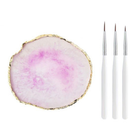 1 Palette De Couleurs, 3 Stylos Manucure, Un Ensemble D'Outils De Manucure, Une Palette De Manucure, Des Outils De Mélange De Co