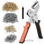Gaethra Pince À Oeillet, Avec Levier Et Aimant Pince À Oeillets Pour Baches, Incluant 500 Œillets Et Outil De Frappe, Idéale Pou