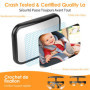 Retroviseur Voiture Bebe Miroir Voiture Bébé avec Veilleuse LED et Télécommande, 360° Rotation Réglables Rétroviseur Voiture Béb