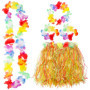 SUPVOX Ensemble De DéGuisement HawaïEn 5 PièCes - Jupe Hula 40cm, Bracelets, Bandeau Et Guirlande Pour FêTe Tropicale, Plage, Ca