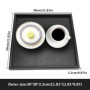 TOPINCN Plateau Bois Massif Forme Rectangle Thé Café Boissons Assiette Plat Snack Nourriture Repas Petit-déjeuner Restaurant Pla