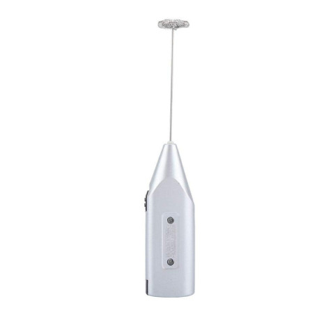 Mousseur à Lait Electrique Mélangeur à Mousse en Acier Inoxydable Anti-adhésive pour Briser les Oeufs sur Batterie emulsionneur 