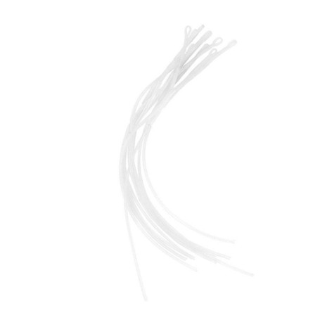 10PCS 30LB/50LB Connecteurs de Ligne Mouche Slip-on Leader Boucle Connecteur pour Ligne Accessoire de Pêche(Blanc)