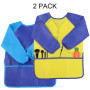 EASYKEENECOM Lot De 2 Tabliers De Peinture Pour Enfants, Blouses De Peinture ImperméAbles Pour Enfants Filles/GarçOns, Tabliers 