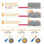 Frogetu 34 Connecteurs Électriques,Cosses et Kits,Dominos Électriques,Wago 4 Entrées,Wago Assortiment,Wago 3 Entrées,Connecteur 