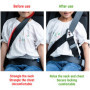 QOPAHI Sangle de harnais de sécurité pour voiture, clip de ceinture de sécurité triangulaire, sangle de sécurité pour bébé