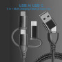 Câble Chargeur Multi Embout, 5 en 1 Câble Multi USB A/C [1M] Câble multi chargeur de Chargement Charge Rapide avec Micro USB Typ