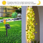 GuKKK Guirlande Lumineuse Solaire Extérieure, 12M 120 LEDs Lierre Artificiel Guirlande Lumineuse Solaire, Guirlande Guinguette É