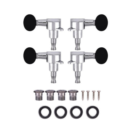 2L2R Ukulele Tuning Pegs Alliage de Zinc Précisément Ukulele Verrouillage Tuners Mécaniques pour Ukulele String Tuning