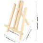 HAKZEON Lot de 6 Chevalets de Table en Bois avec Barre Mobile, 30 cm Chevalet Pliable en Bois pour Peintures, Dessins, Photos En