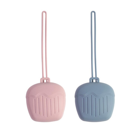 Boite a Tetine, 2 Pcs, Boite Tetine Bebe en Silicone, Boite À Sucette Bebe Imperméable, Boite Tetine Bebe Portable, Pochettes po