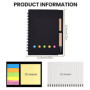 WOLMIK Sticky Notes Set de notes autocollantes avec stylo et porte-stylo, petit bloc-notes pour bureau, étudiants, voyages, note