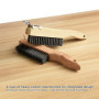 Oumuik Lot de 2 brosses métalliques avec manche en bois, brosse métallique pour enlever la rouille