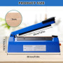 Thermoscelleuse Machine,200 M 3MM Machine A Sceller,Soudeuse Sac Plastique,Impulse Scelleuse Thermique,Impulse Heat Sealer Pour 