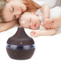 300 ML Humidificateur d'Air Ultrasonique Deep Wood Grain Huile Essentielle Cool Air Mist Aroma Diffuseur Coloré LED Night Light 
