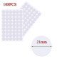108 Pièces Cache Vis, Blanc, Adhesif,Vis Trou Autocollants, Meuble,pour Armoires,Tiroir,Table,Diamètre 21mm
