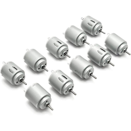 DollaTek 10Pcs DC Motor 140 Mini Moteur Électrique DC 3-5V 6300 RPM pour DIY