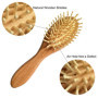 Molylove 3 pièce brosse à cheveux de bébé en bois et ensemble peigne | poils de chèvre naturel brosse | brosse à poils de bois p