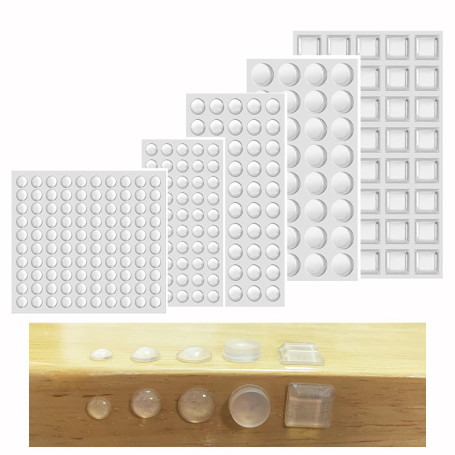 Transparente Pieds Adhésifs, 272 Pcs Butées de Protection en Caoutchouc, Patin Antidérapant Antibruit Idéales pour Meubles Amort