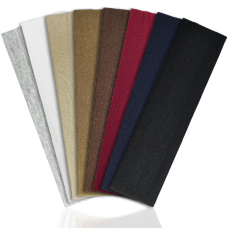 IBOPUXIU Bandeau Cheveux Femme Homme, Lot de 8 Bandeaux Mode pour Femmes, Sport Yoga Élastique Antidérapant, Accessoire Cheveux 