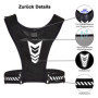 QIURUYUE Gilet de course pour homme et femme avec gourde - Léger - Réfléchissant - Support pour téléphone portable - Pour homme 