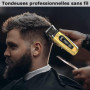 KEMEI Tondeuse à cheveux pour homme, tondeuse à barbe, kit de toilettage de barbier, 11500 tr/min, avec support, écran LED pour 