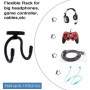 AUXPhome Support magnétique pour casque jusqu'à 1 kg, support de casque réglable, crochet pour casque d'ordinateur/de jeu, casqu