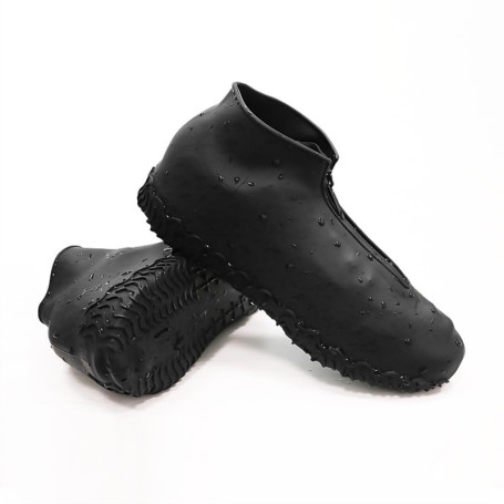 1 paire de couvre-chaussures imperméables et résistants à la pluie - En silicone - Réutilisables - Antidérapants - Unisexe