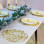 Lot de 16 sets de table dorés, 20 serviettes en papier aluminium, sets de table ronds dorés brillants, accessoires de fête