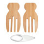 ZBHDEYG 2 pinces à salade, 1 cuillère à baguettes, cuillère à salade en bois, couverts à salade, fourchette à salade pour servir