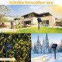 Pavlleen Lot de 3 Guirlande Lumineuse Exterieur Solaire, 12M 120 LED Golaire Extérieur IP65 Étanche, 8 Modes Guirlande Lumineuse