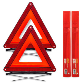 GADLANE Triangle De Signalisation Homologué ECE Réfléchissant Pliable Alerte De Sécurité Lot De 2