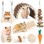 BBjinronjy Jouets Cochon d'Inde à mâcher Naturel, Jouet pour Lapin, Hamster, Petits Animaux, Jouets molaires,Soins des Dents, Ac