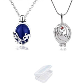 YouU Le Journal de Vampire Daywalking Katherine Collier Pendentif Charmant Collier-bleu Royal pour les Fans, avec Boîte Transpar