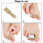JOYOLA 12 Pcs Bandages pour Orteils en Marteau, Redresseur D'orteil, Orteils Attelle, Attelles D'orteils pour Chevauchement des 