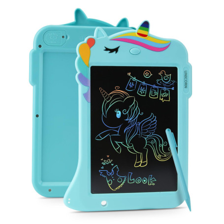 Tablette d'écriture LCD jouet Licorne pour enfants, 8.8 pouces Doodle Board tablette à dessin avec fonction de verrouillage joue