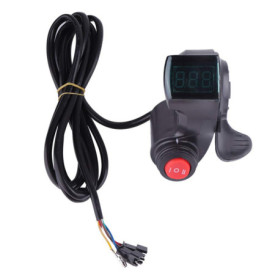 VGEBY1 3 Vitesses Throttle, Guidon de Vitesse de Bicyclette avec Indicateur de Tension Affichage LCD Commutateur de Vitesse