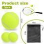 arrderly Lot de 3 balles de tennis pour enfants, balles de tennis, sports, entraînement, tennis, chien, convient pour les cours 