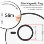 Lot de 6 anneaux d'adaptateur magnétique sans fil - Kit de conversion magnétique pour téléphone portable - Compatible avec iPhon