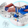 MXTIMWAN Lot de 25 Canette Machine a Coudre, Canette Plastique Bobines avec Boîte de Rangement pour Brother Singer Kenmore Janom