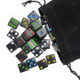 YOUSHARES 50PC D6 Dés Carré en Noir - Dés Standards 16mm à 6 Faces avec Sac de Transport pour Jeux de Tenzi, Yahtzee, DND MTG RP