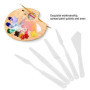 5pcs Couteaux à Palette à Peinture en Plastique Couleur Blanche Palette Couteaux Peinture Art Pigment Spatules