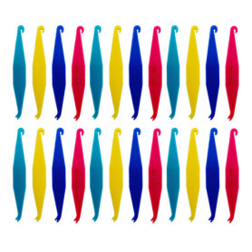 Lot de 30 appareils orthodontiques jetables en plastique élastique pour appareils dentaires, couleurs mélangées