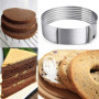 Fore Trancheur à Gâteau En Mousse, Couche Gâteau Trancheuse, Ensemble de Coupe-gâteau Réglable en Acier Inoxydable, Idéal pour C