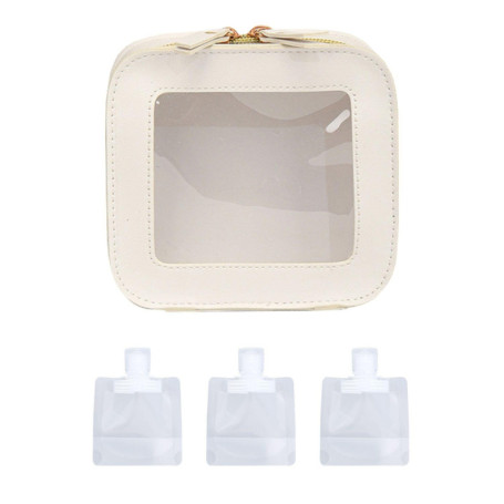 1 Sac De Rangement De Voyage, 3 Sacs De Recharge D'Échantillons, Mini Recherche D'Essentiels De Voyage, Mini Trousse De Toilette