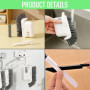 1 Brosse De Nettoyage 3 En 1, 2 Brosses Pour Crevasses, Brosse De Nettoyage Multifonctionnelle, Brosse Pour Crevasses De Fenêtre
