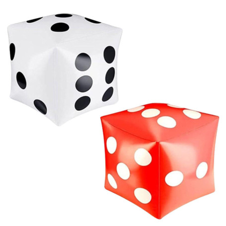 EHDWXVZM 2 Pièces De Dés Gonflables Créatives, Accessoires De Jeu, Fournitures De Fête, Jouets Interactifs De Fête, Accessoires 